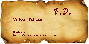 Vukov Dénes névjegykártya